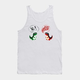 dinosaurs greeting each other Tank Top